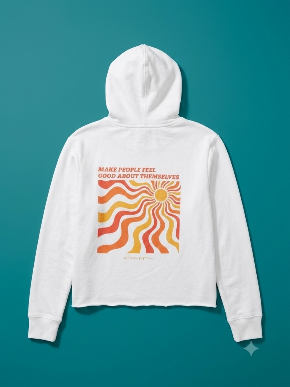 ⭐️ NWT Spiritual Gangster Feel Good Crop Hoodie Cream Small⭐️
